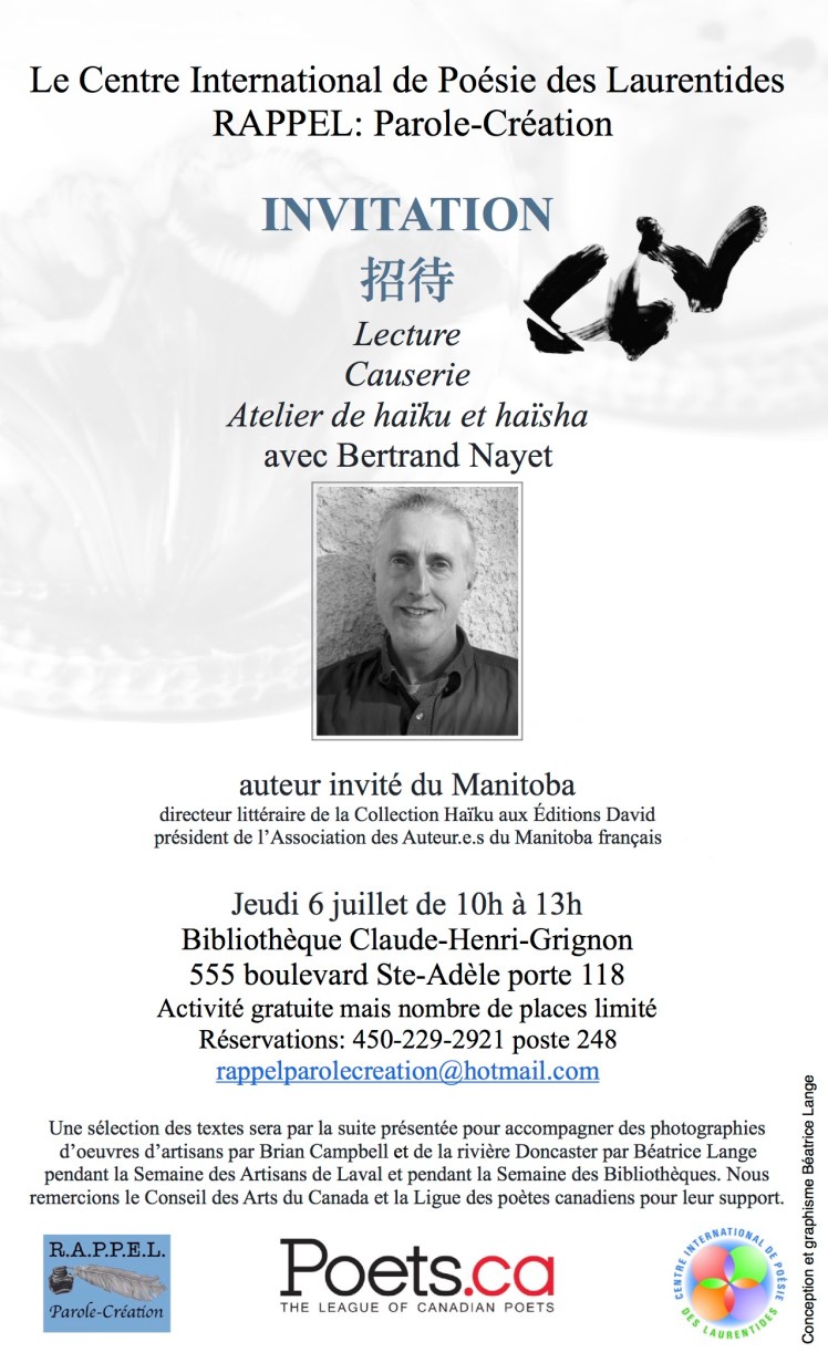 Invitation haiku et haisha 6 juillet2017